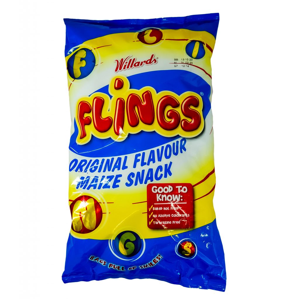 Willards Flings Original Maize Snack 150g Happy Hippo Foods