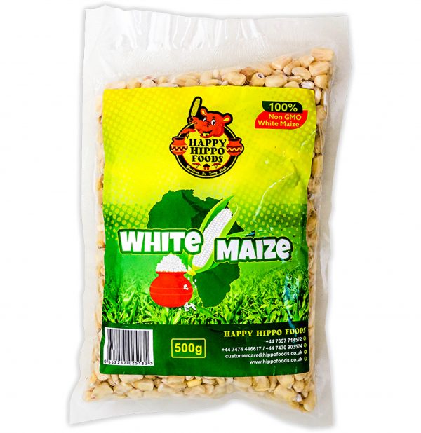 Chibage, Happy Hippo Foods White Maize Kernels 500g